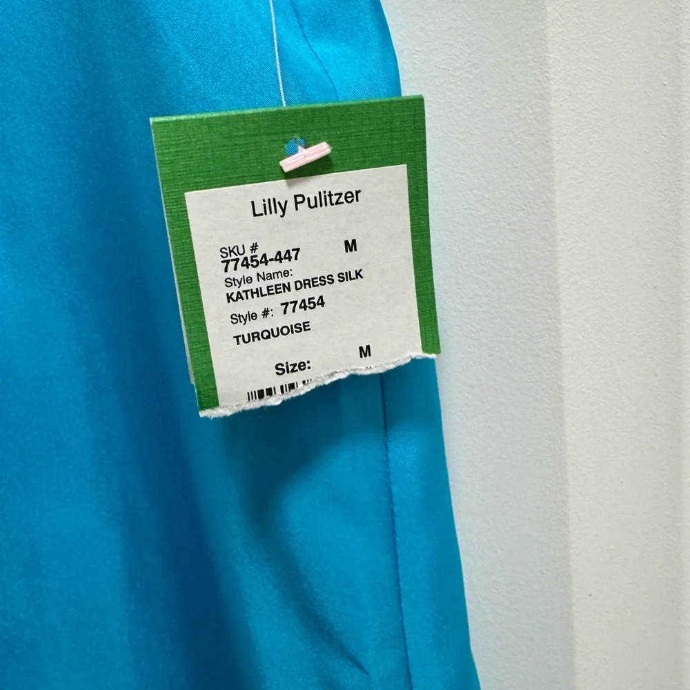 Lilly Pulitzer Turquoise Dress Size M - Picture 3 of 5
